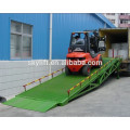 10t with adjustable supporting legs mobile ramp